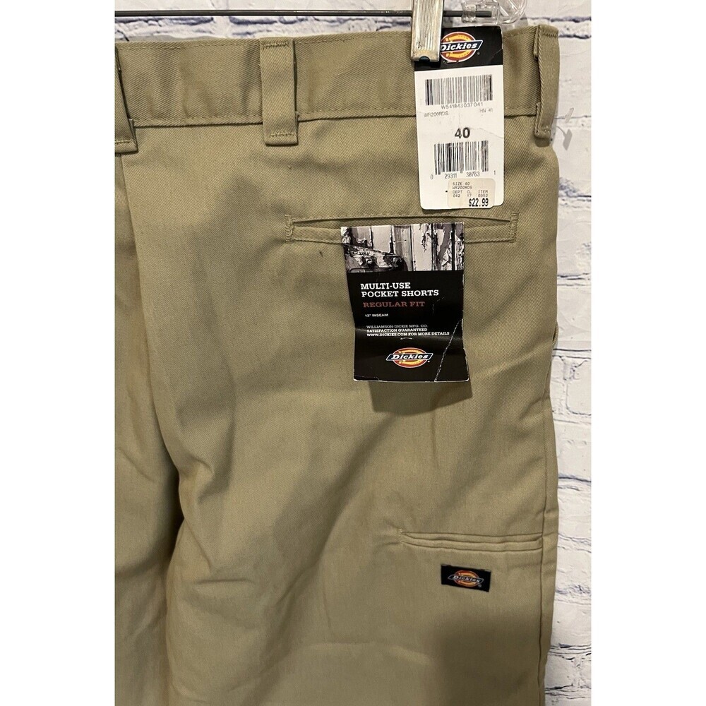 NWT Dickies Loose Fit Multi Pocket Mens Size 40 Work Shorts Tan Khaki Brown - Picture 3 of 7